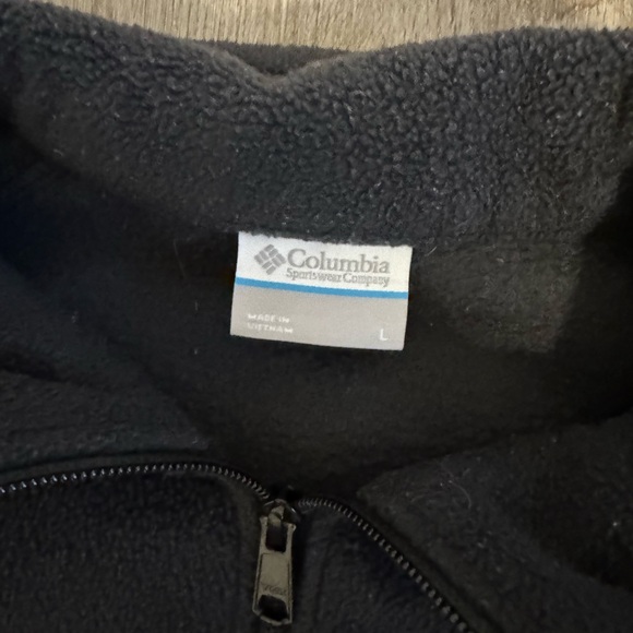 Columbia Full Zip Black Long Sleeve Sherpa Jacket Women’s Large Lightweight - Picture 4 of 9